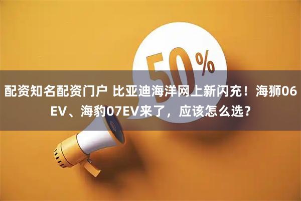 配资知名配资门户 比亚迪海洋网上新闪充！海狮06EV、海豹07EV来了，应该怎么选？