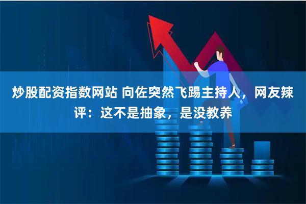 炒股配资指数网站 向佐突然飞踢主持人，网友辣评：这不是抽象，是没教养